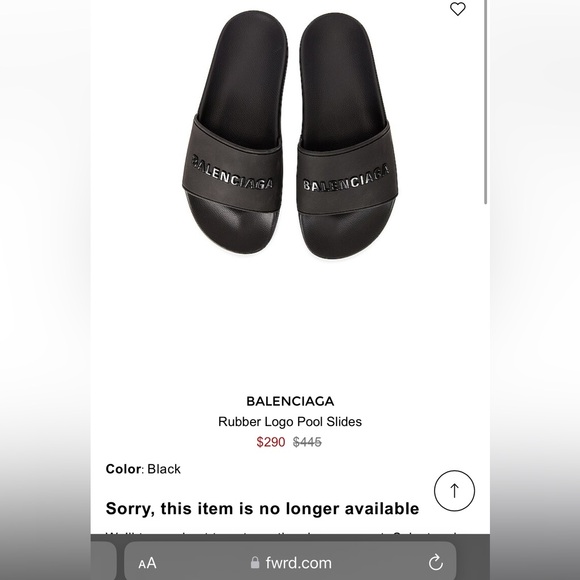 BALENCIAGA RUBBER LOGO POOL SLIDES - BLACK - Picture 1 of 6